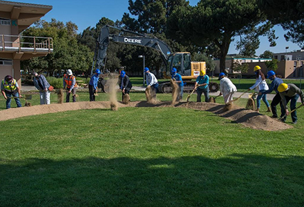 A groundbreaking ceremony was held on the Santa Maria campus.